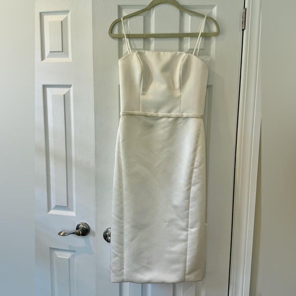 Amsale Little White Dress Duchess Satin size 6 NWT - Picture 4 of 10